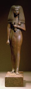 Estatuilla de Tuya, jefa del harén de Min, Nuevo Reino (madera)
